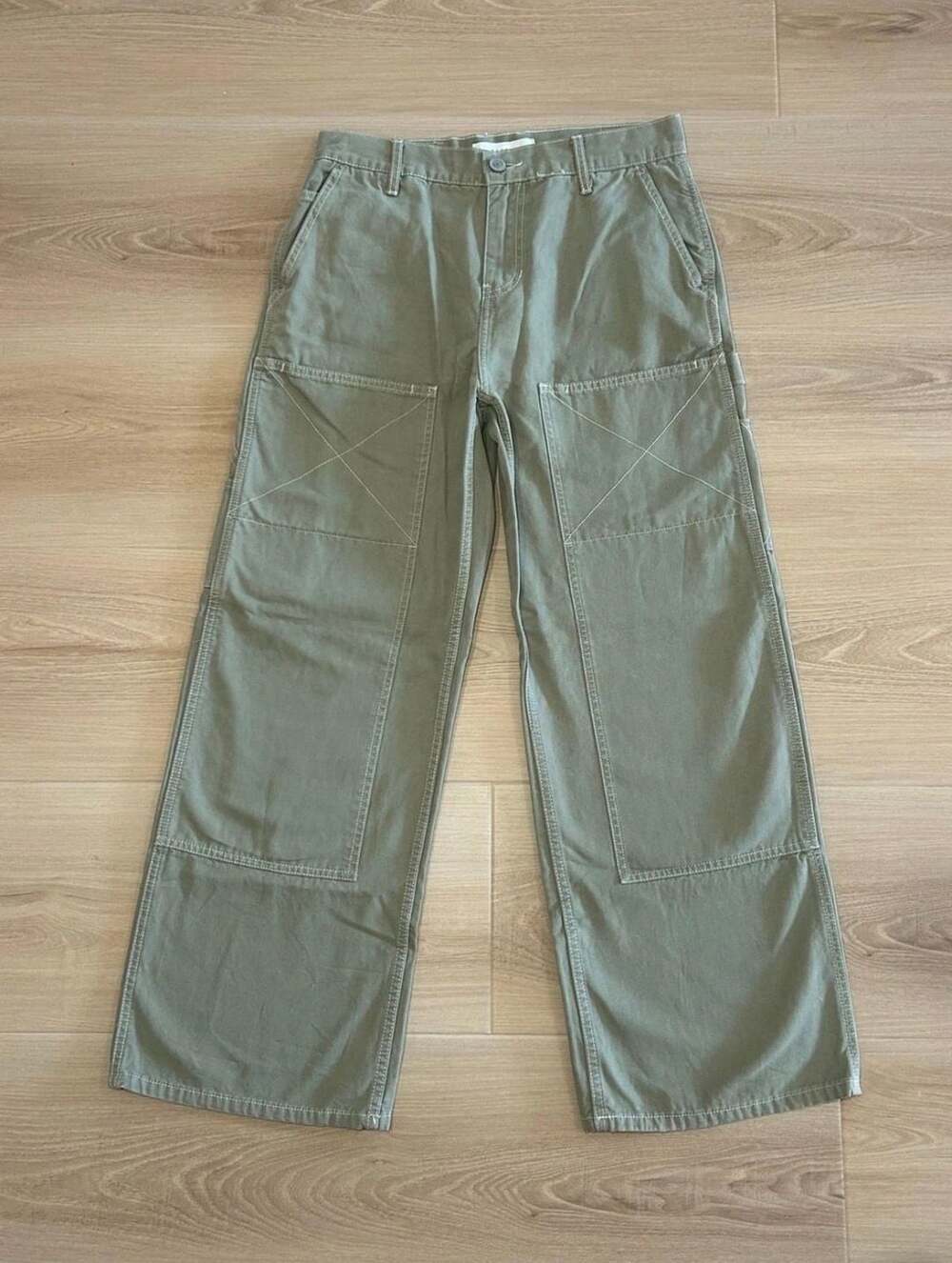 Pacsun Extreme Baggy Carpenter Pants Size 29x30 Green Twill